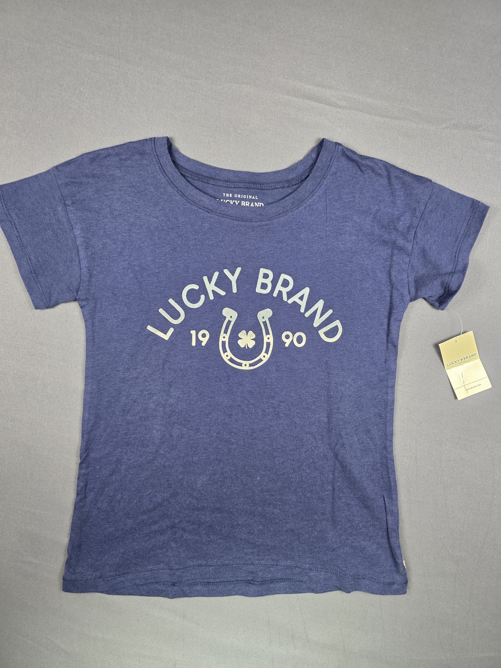 Lucky Brand Girl's Navy Blue Graphic Tee